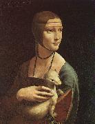  Leonardo  Da Vinci Portrait of Cecilia Gallarani oil painting